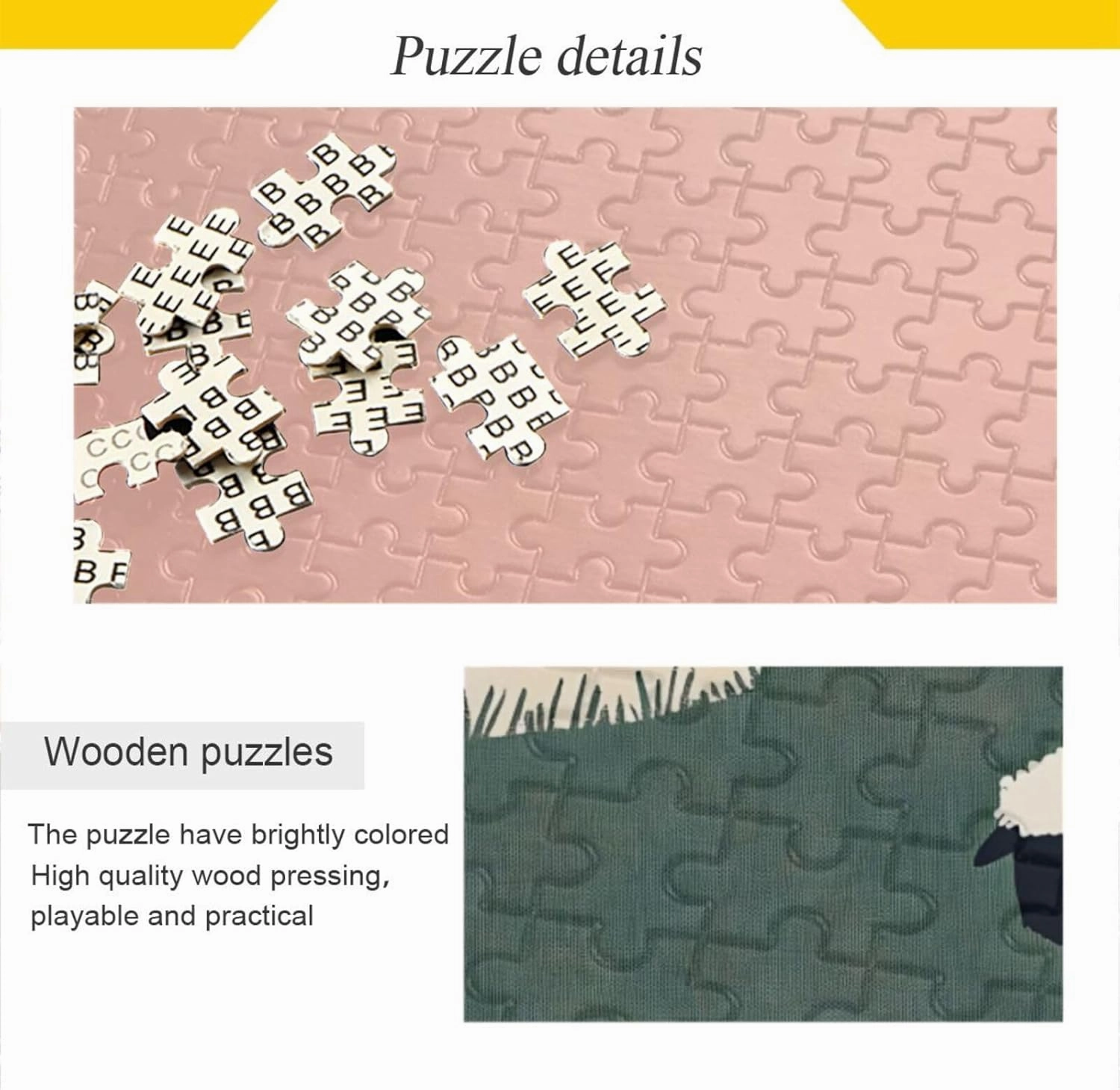 Boho Sheep Grassland Jigsaw Puzzle 500 Piece, Educational Intellectual Decompression Puzzle Game Jigsaw Puzzle for Adult Active Thinking Party Entertainment, Family Games