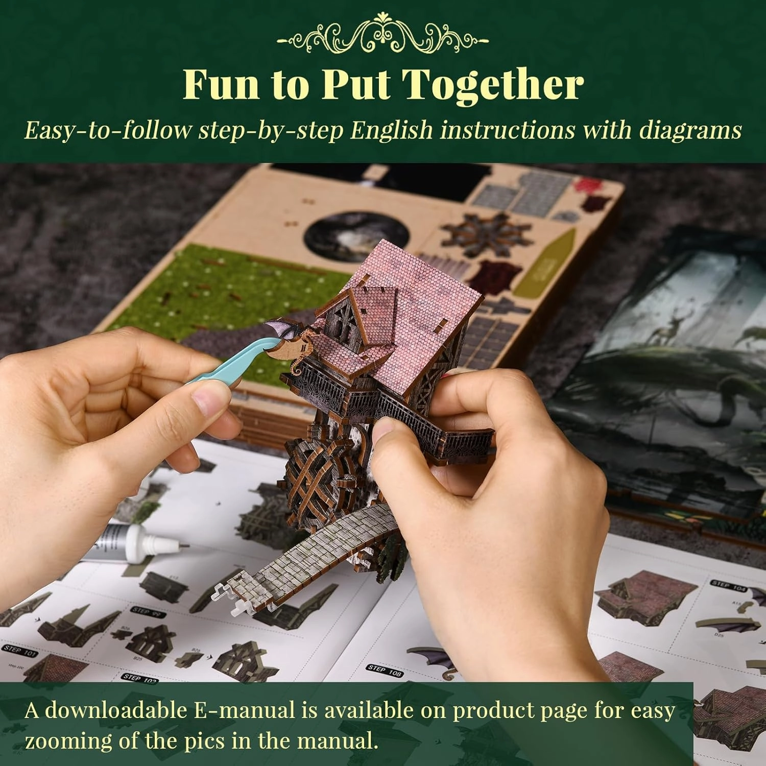 Book Nook Kit, Booknook Kit with Dust Cover for Adult DIY Miniature House Kit 3D Wooden Puzzle Decorative Bookend Bookshelf Decor Gift for Women Teens (Alice Down The Rabbit Hole)