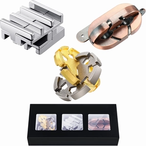 Brain Teaser Metal Puzzle Toys 3D Unfasten Interlocking Puzzle Games for Adults Teens Gifts (Stylish Style)