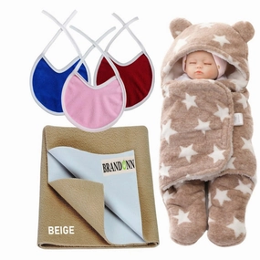 Brandonn New Born Baby Gift Set (Combo Pack. 5 Pcs)