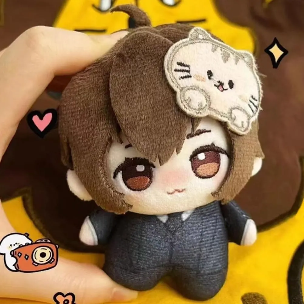 BSD Plush Dazai Osamu Soft Figure Cute Nakahara Chuuya Anime Stuffed Figure 3.94" Plush Keychain Pendant Ornaments Backpack Keychain