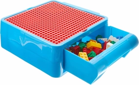 Build & Go Storage Case with 100 Blocks - Kid's Building Block Portable Storage Case - Children's Travel Building Bock Set - Includes 100 Blocks & Compatible With Other Leading Brands