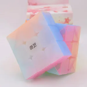 Bukefuno QY Toys 3x3 Warrior W Jelly Cube Magic Transparent Puzzle MoFangGe 3x3x3 Jelly Cube Stickerless Speed Cube Toy