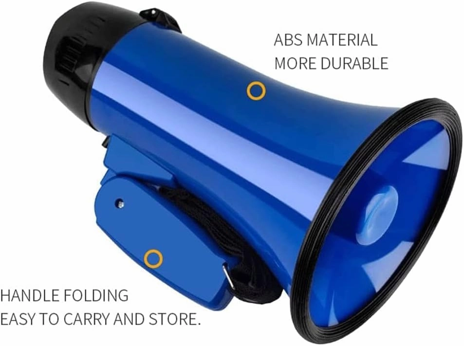 Bullhorn Rugged Bullhorn Speaker 25w Portable Handheld Voice Amplifier Strap Play Speaker Guide Handheld Megaphone 25w Power Portable