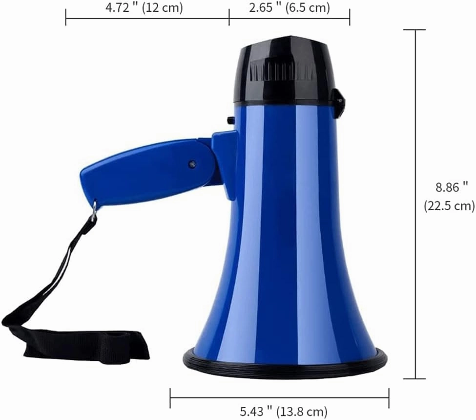 Bullhorn Rugged Bullhorn Speaker 25w Portable Handheld Voice Amplifier Strap Play Speaker Guide Handheld Megaphone 25w Power Portable