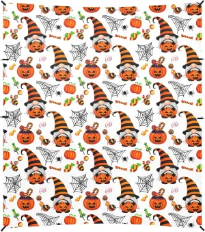 Burbuja Halloween Gnomes in Striped Hats Beach Canopy Windproof Beach Tent Sun Shade with 4 Sandbags & Sand Shovel, Portable Sun Shelter for Family Camping Picnic