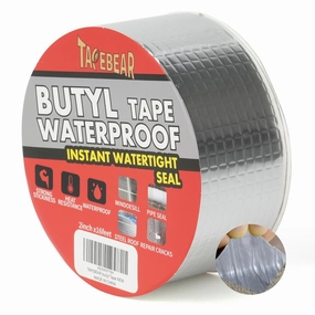 Butyl Tape Waterproof Sealing Tape 2inch x16feet, Upgraded Aluminum Foil Tape Heavy Duty for RV Repair, Awning, Window, Glass & EDPM Roof Leak Patching, Boat and Pipe Sealing, Silver