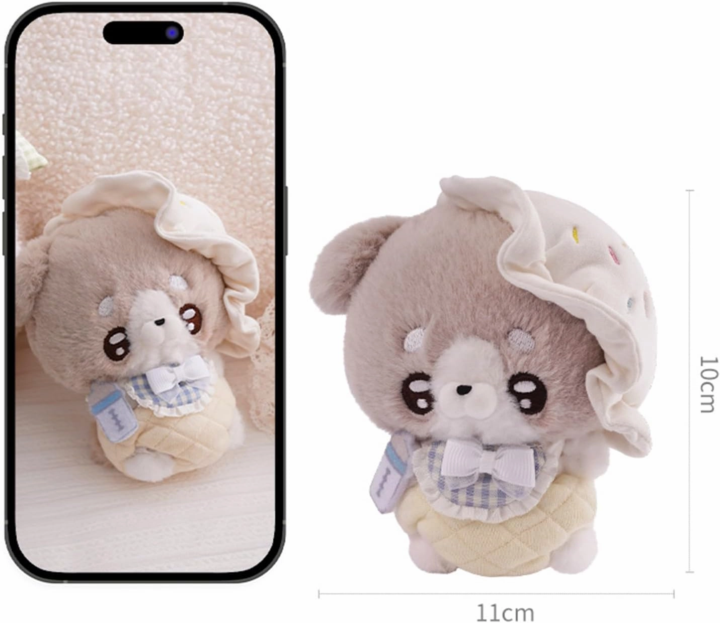 CALEMBOU Anime Plush Doll, 5.5'' Handspupu Series Kawaii Animals Plush Figure, Cute Stuffed Doll Collectible Plush Toys Christmas Birthaday Gifts for Girl (Puppy)