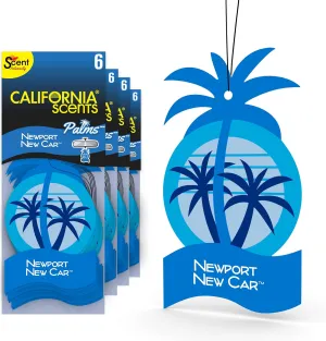 California Scents Palms Paper Newport New Car Air Freshener