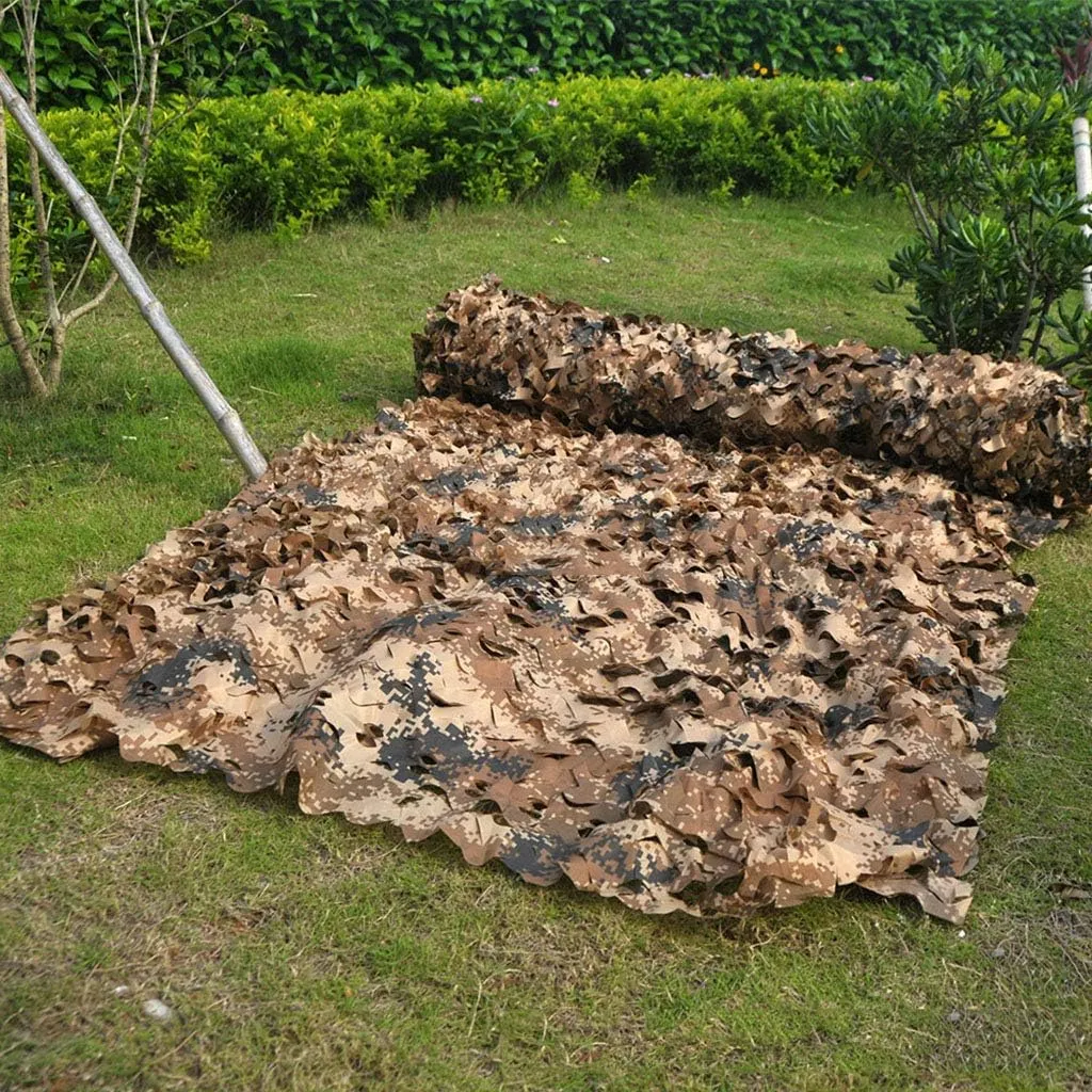 Camo Netting Woodland Military Camouflage Net Outdoor UV Resistant Shade Greenhouse Plant Cover for Hunting Camping Hiding