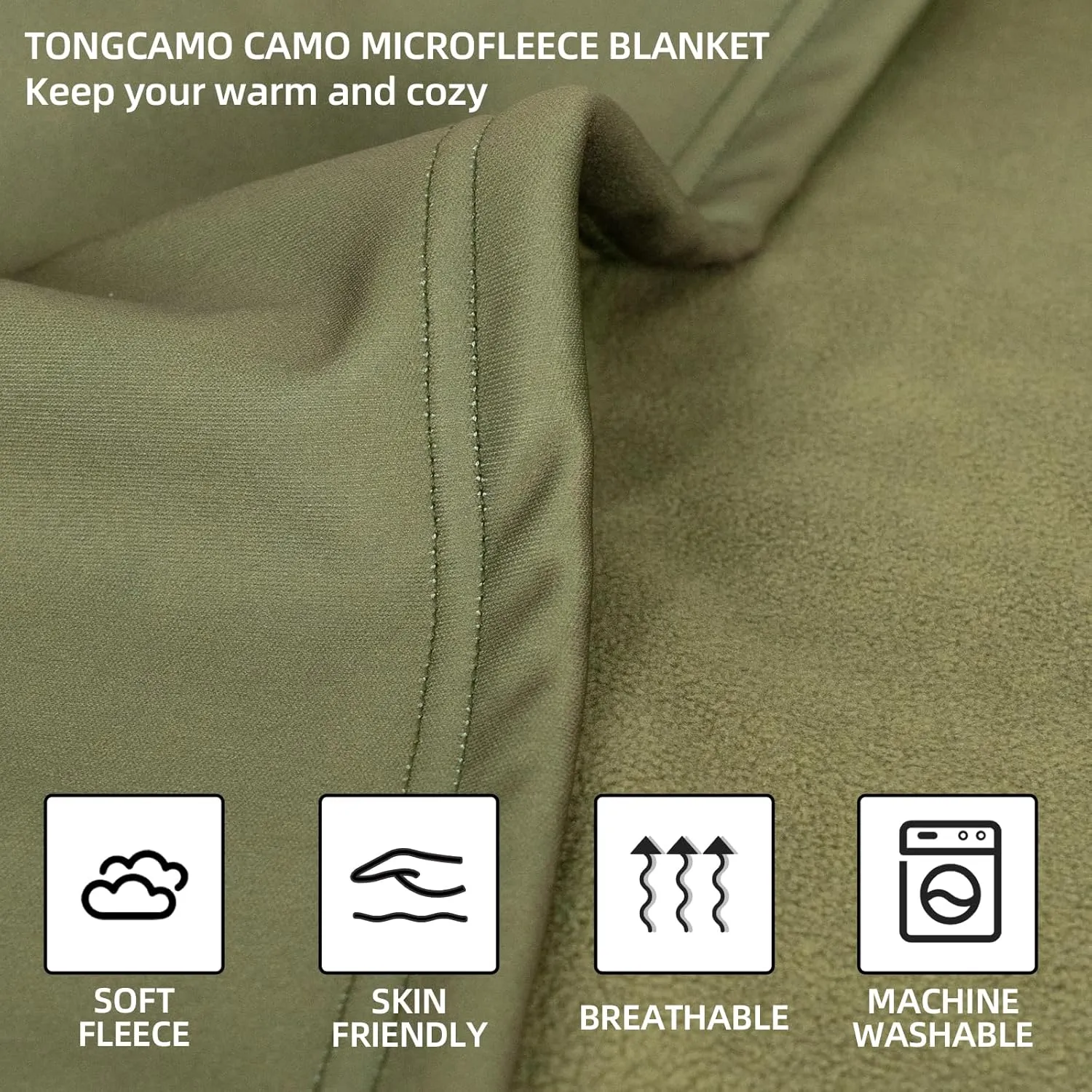 Camo Throw Blanket for Couch Sofa Soft Cozy Blankets Fleece Warm Lightweight Bedding Blanket for Living Room Travel