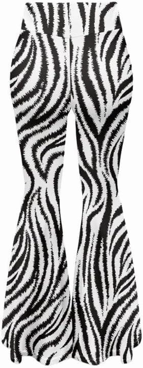 Camo Flared Leggings for High Waist Tummy Control, Women's Yoga Pants, Female Soft Lounge Pants for Sports Gym