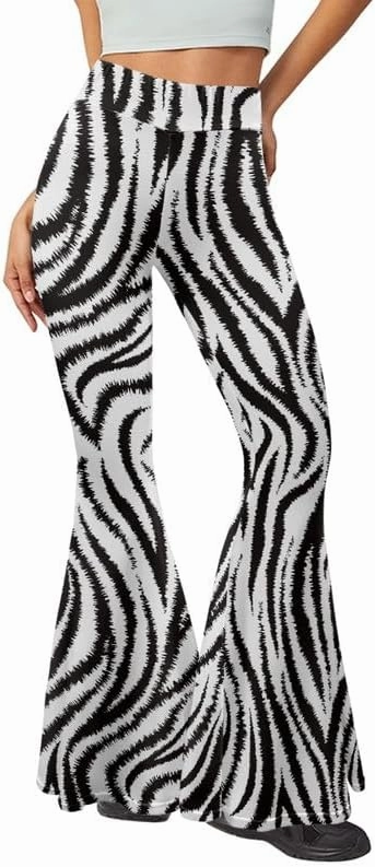 Camo Flared Leggings for High Waist Tummy Control, Women's Yoga Pants, Female Soft Lounge Pants for Sports Gym
