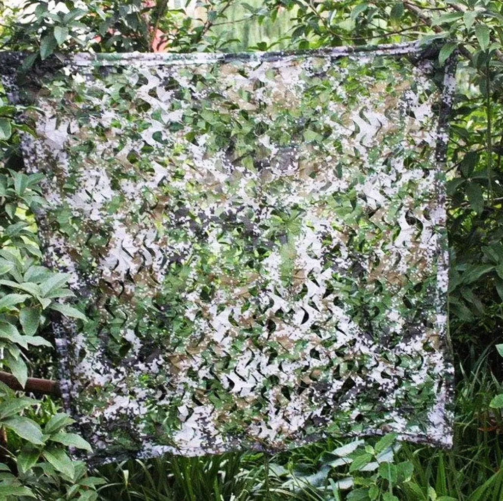 Camouflage Netting Military Outdoor Jungle Sunscreen Nets Woodland UV Resistant Shade Hunting Camo Netting Army Mesh Nets Awning Car Cover