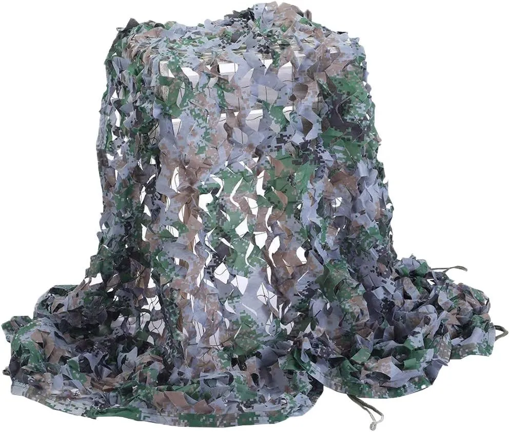 Camouflage Netting Military Outdoor Jungle Sunscreen Nets Woodland UV Resistant Shade Hunting Camo Netting Army Mesh Nets Awning Car Cover