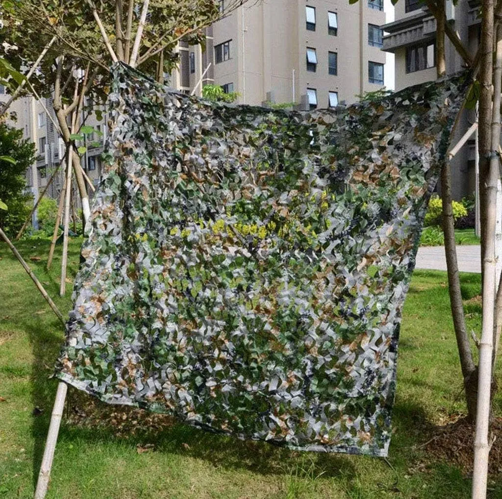 Camouflage Netting Military Outdoor Jungle Sunscreen Nets Woodland UV Resistant Shade Hunting Camo Netting Army Mesh Nets Awning Car Cover