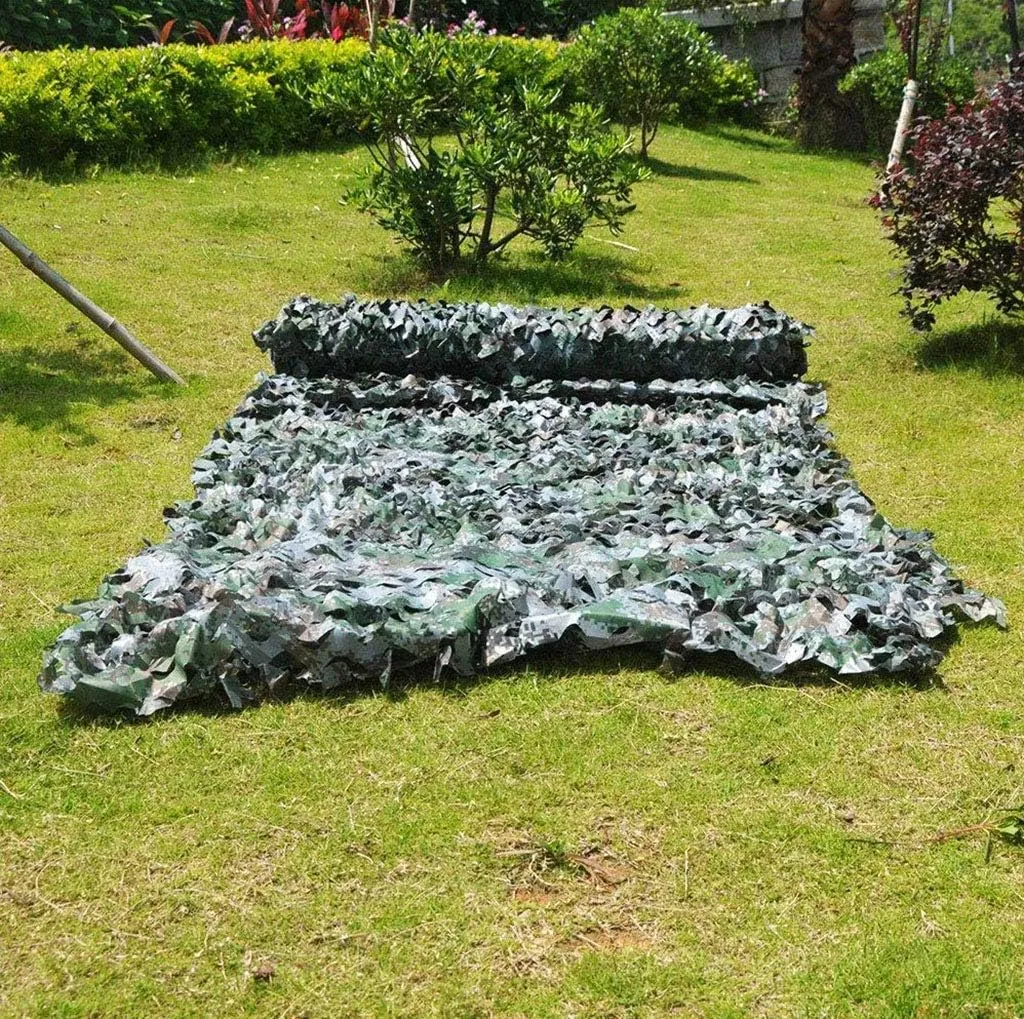 Camouflage Netting Military Outdoor Jungle Sunscreen Nets Woodland UV Resistant Shade Hunting Camo Netting Army Mesh Nets Awning Car Cover