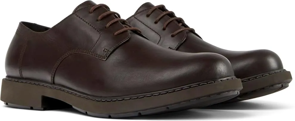 Camper Neuman Blucher Dress Shoes for Men - Ultra-Comfortable Round Toe Leather Men’s Shoes with Breathable Lining and Lightweight EVA Outsoles
