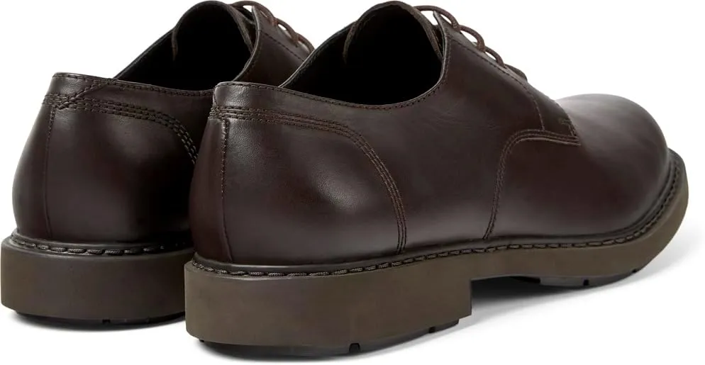 Camper Neuman Blucher Dress Shoes for Men - Ultra-Comfortable Round Toe Leather Men’s Shoes with Breathable Lining and Lightweight EVA Outsoles