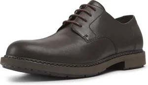 Camper Neuman Blucher Dress Shoes for Men - Ultra-Comfortable Round Toe Leather Men’s Shoes with Breathable Lining and Lightweight EVA Outsoles