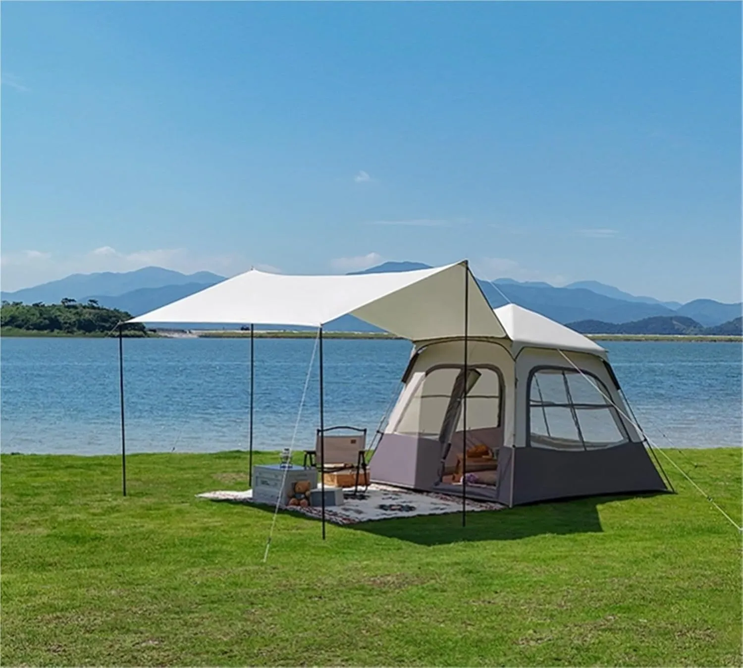 Camping Tent Outdoor Folding Portable Camping Rainproof Thickened Equipment