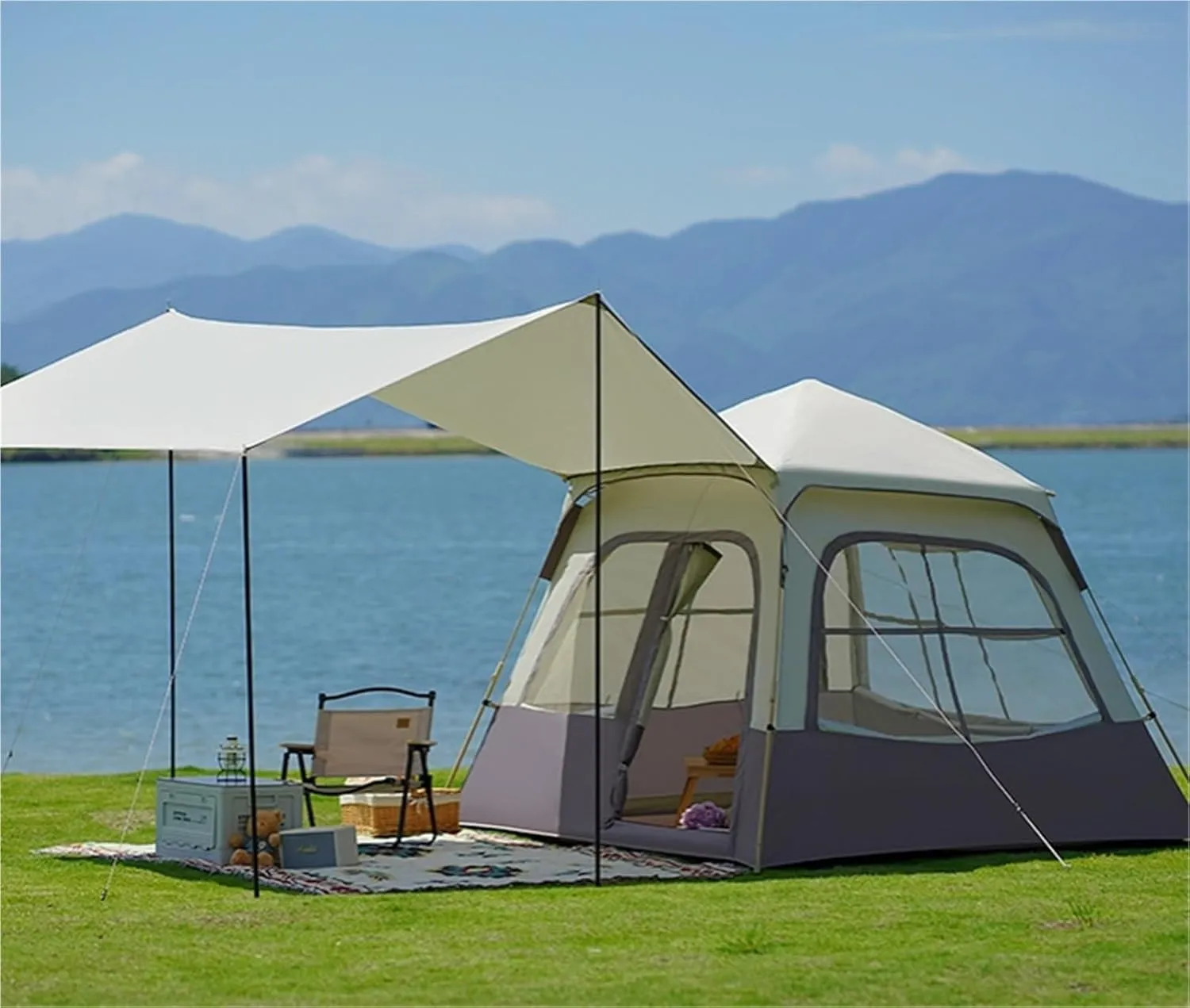 Camping Tent Outdoor Folding Portable Camping Rainproof Thickened Equipment