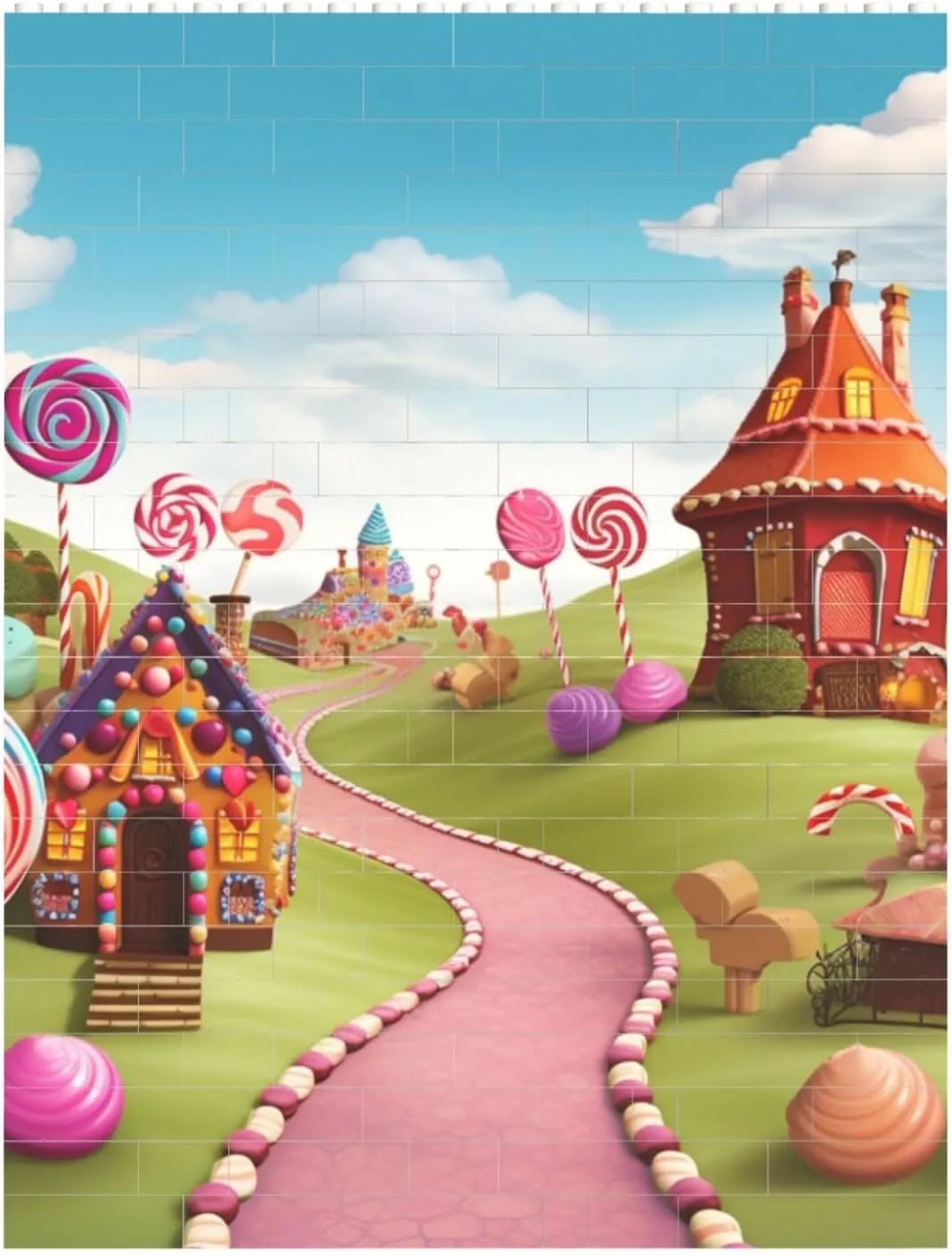 Candy Beautiful Land Building Block Puzzle Personalized Building Bricks for Adults Block Puzzle Building DIY Brick Block Puzzles Valentine's Day Gifts for Home Decor Brick Puzzle