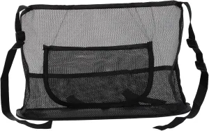 Car Net Pocket Handbag Holder Mesh Organizer for Back Seat Flexible Car Purse Pocket with Belts Car Accessory for Travel and Pet Barrier Upgrade Version