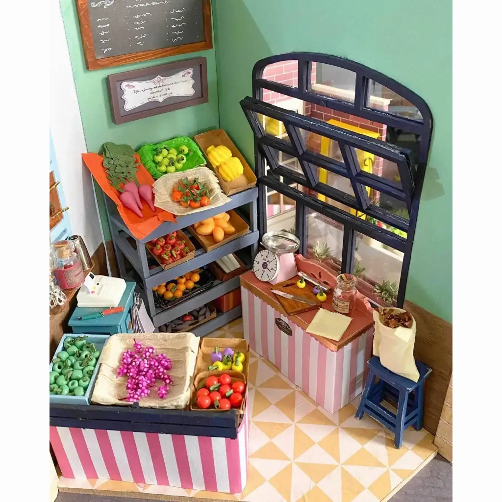 Carl's Fruit Shop DIY Miniature House Kit