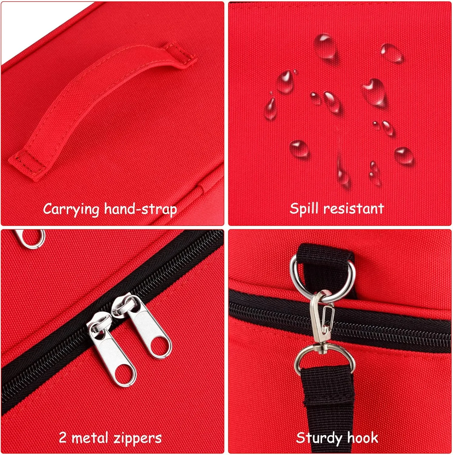 Carrying Storage Travel Bag for Toniebox/Storypods Accessories, for Tonie Figures, Charging Station & Headphone, Case Only (Large, Red)
