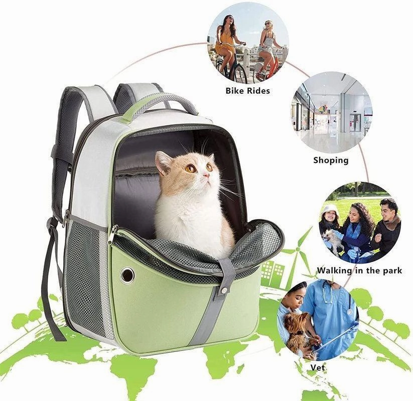 Cat Carrier Bag Foldable 4 Color Expandable Backpack