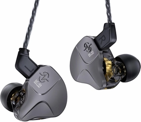 CCZ DC03 in Ear Monitor Headphones, IEMs for Gaming, Deep Bass Sound Gaming Earbuds, 1DD HiFi in Ear Headphones Ear Buds with Replaceable Cable, in Ears for Singers Musicians Stage (Gun, Without Mic)