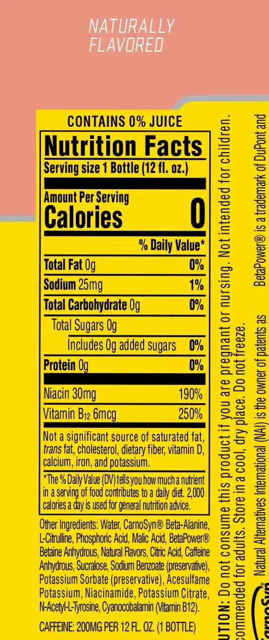 Cellucor C4 Energy Non-Carbonated Zero Sugar Energy Drink, Pre Workout Drink   Beta Alanine - Fruit Punch - 12 FL OZ (355 ml) - Pack of 12