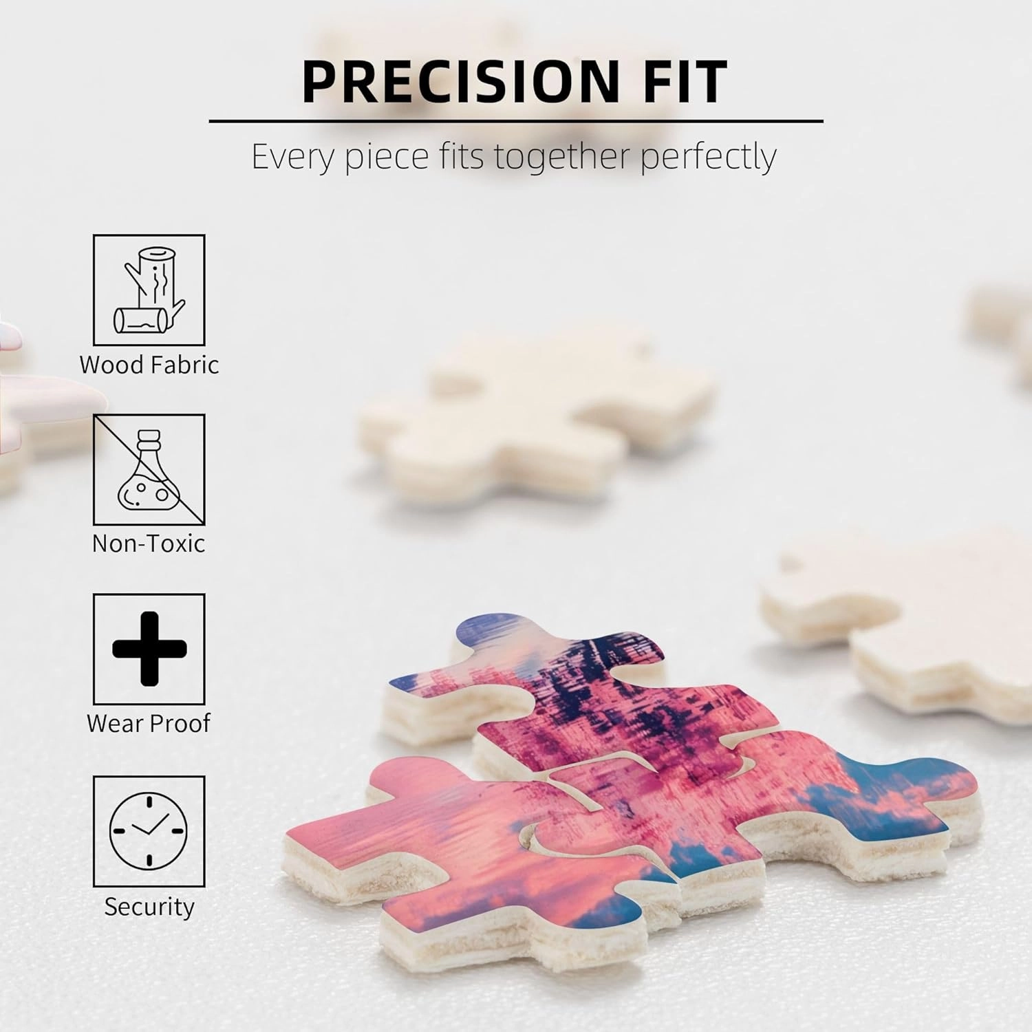 Cherry Blossom Tree Puzzle 500 Pieces – Pink Sakura on Lake Island with Majestic Mountains, Tranquil Nature Jigsaw for Adults & Zen Lovers