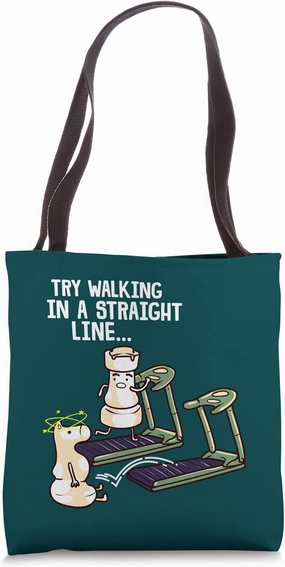 Chess Pieces Gym Fitness Cardio Rook And Knight Funny Chess Tote Bag
