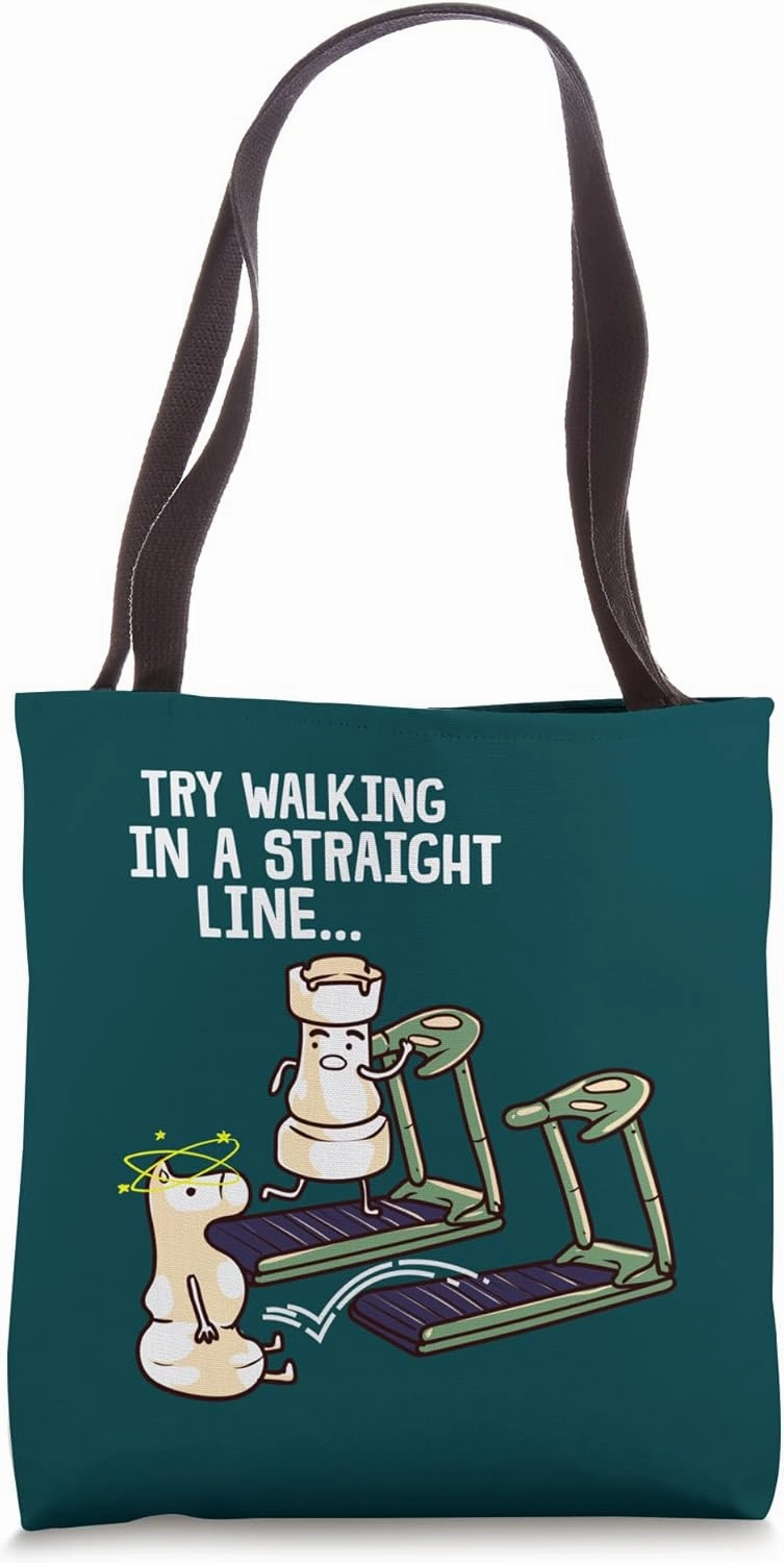 Chess Pieces Gym Fitness Cardio Rook And Knight Funny Chess Tote Bag