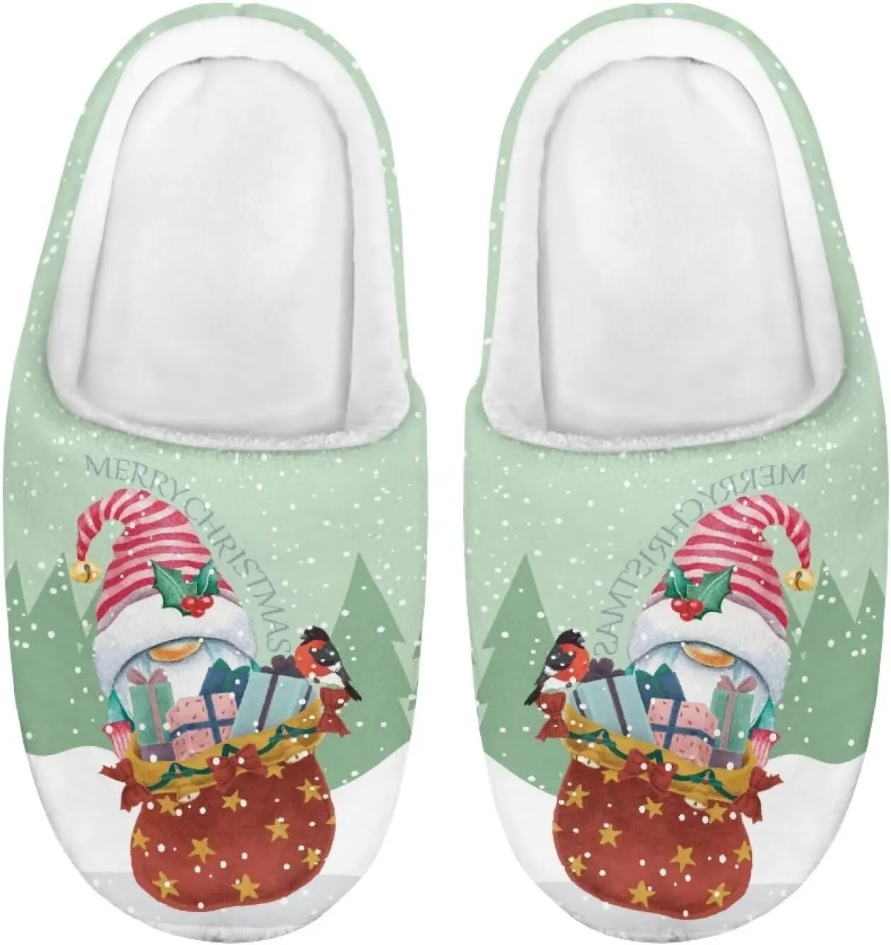Christmas Slippers Christmas Slippers for Family Non-Slip Home Shoes for Men Woman