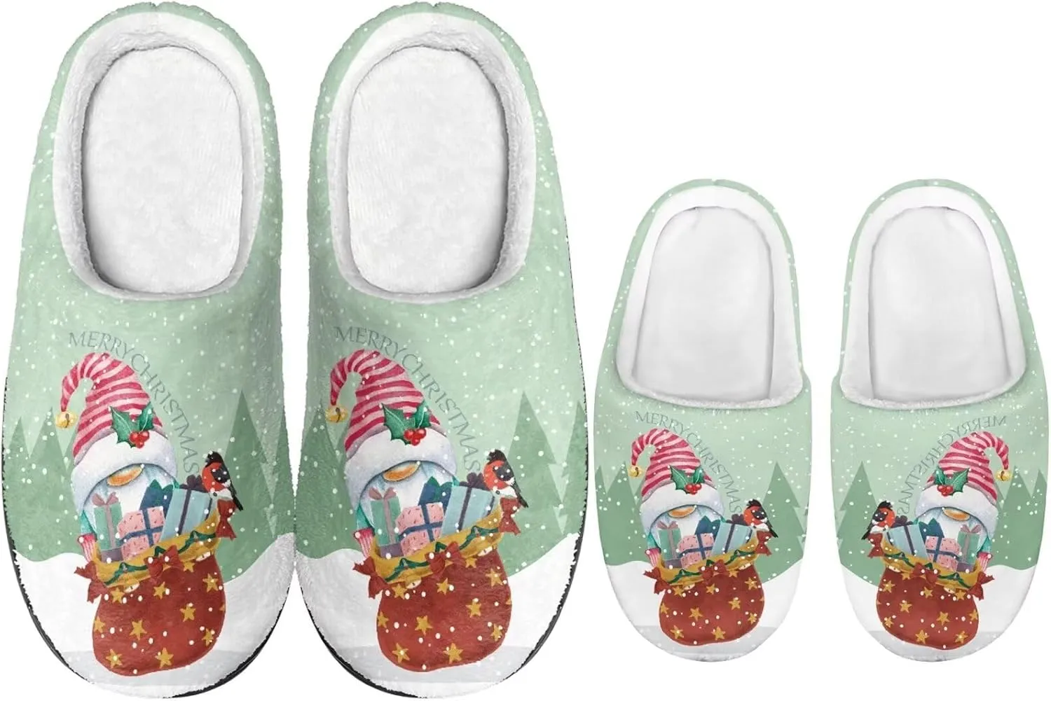 Christmas Slippers Christmas Slippers for Family Non-Slip Home Shoes for Men Woman