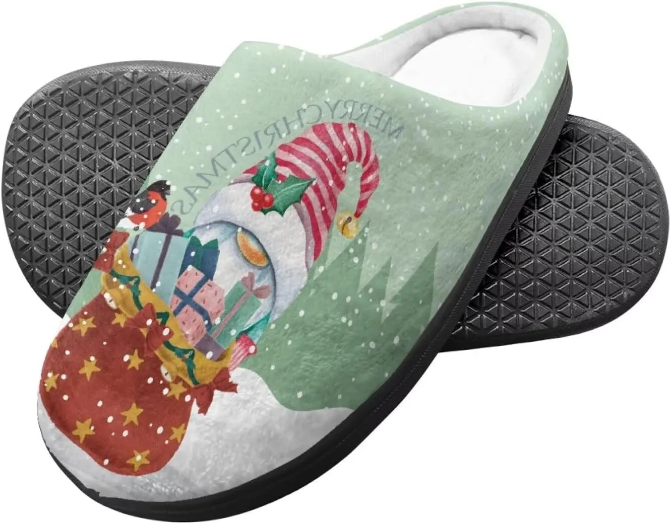 Christmas Slippers Christmas Slippers for Family Non-Slip Home Shoes for Men Woman