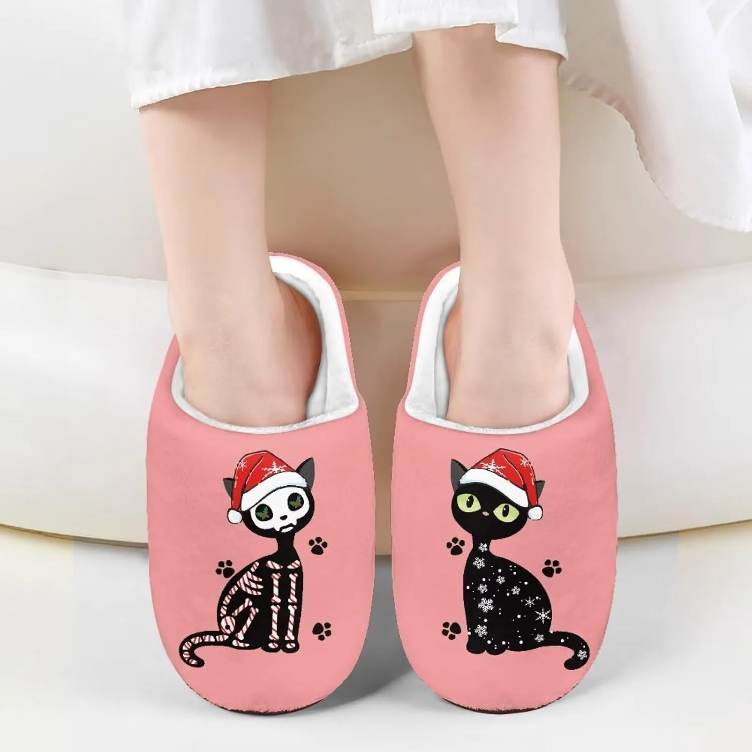 Christmas Slippers Christmas Slippers for Family Non-Slip Home Shoes for Men Woman
