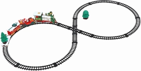 Christmas Electric Train with Plastic Box Adorable Christmas Theme Design Plastic Material for Living Present Ideas Bright Non Fading Colors