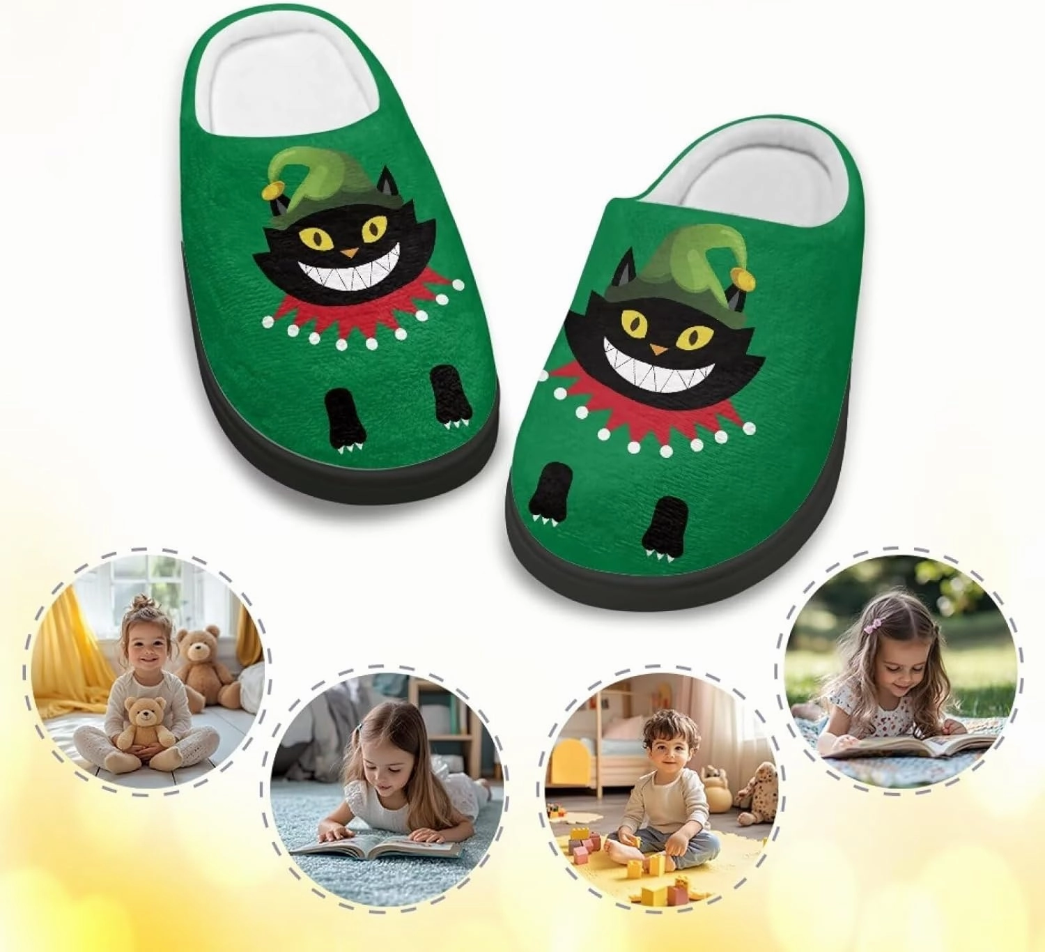 Christmas Slippers Christmas Slippers for Family Non-Slip Home Shoes for Men Woman