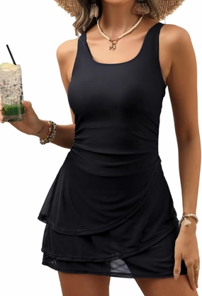 CiCiBird Women One Piece Tummy Control Swimsuit Modest Swim Dress Bathing Suit Skirt Swimwear