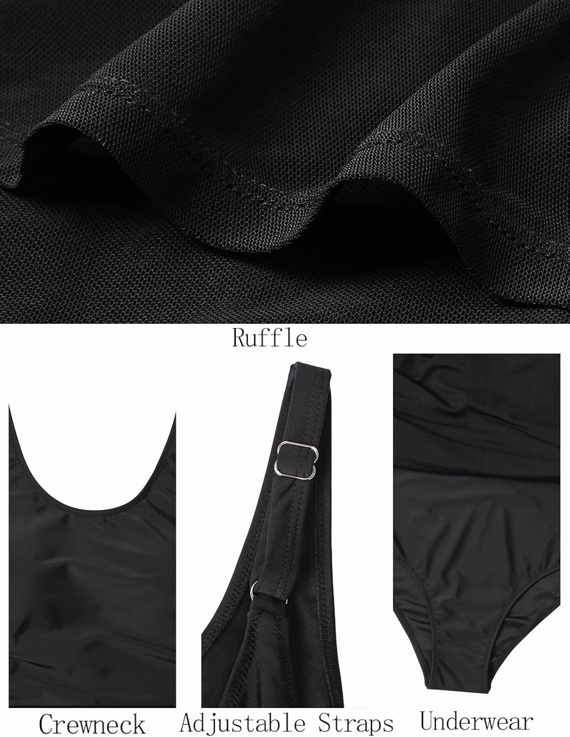 CiCiBird Women One Piece Tummy Control Swimsuit Modest Swim Dress Bathing Suit Skirt Swimwear