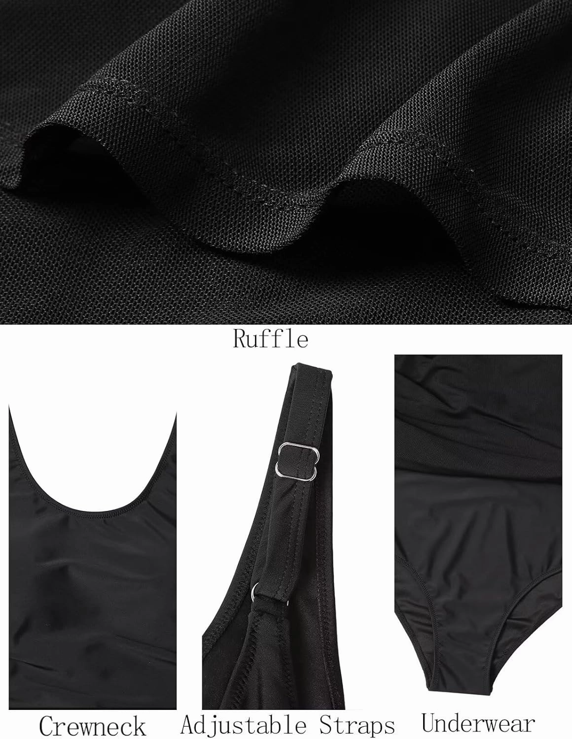 CiCiBird Women One Piece Tummy Control Swimsuit Modest Swim Dress Bathing Suit Skirt Swimwear