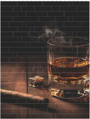 Cigar & Whiskey Building Block Puzzle Personalized Building Bricks for Adults Square Shaped Block Puzzle Building Brick Block Puzzles Valentine's Day Gifts for Home Decor Brick Puzzle