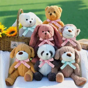 Civaner 7 Pcs Stuffed Animals Bulk 12.5 Inch Cute Soft Animal Plush Toys for Kids Birthday Gifts Baby Shower Party Decorations (Bright Color,Jungle)
