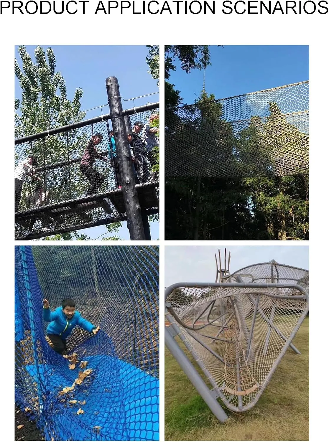 Climbing Cargo Net White 3Mm/4.5Cm Square,Climbing Net Playground Safety Net Kids Backyard Climbing Net,for Treehouse Accessories Outdoor Adventure,for Children and Adults,1MX8M(3.3X26.2FT)