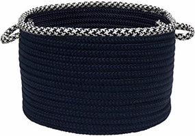 Colonial Mills Hounds Tooth Bright Edge Basket, 18 by 12-Inch, Navy