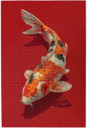 Colored Fish Jigsaw Puzzle 1000 Piece,20x30 Inches Wooden Picture Jigsaw Puzzles for Adult Family Game